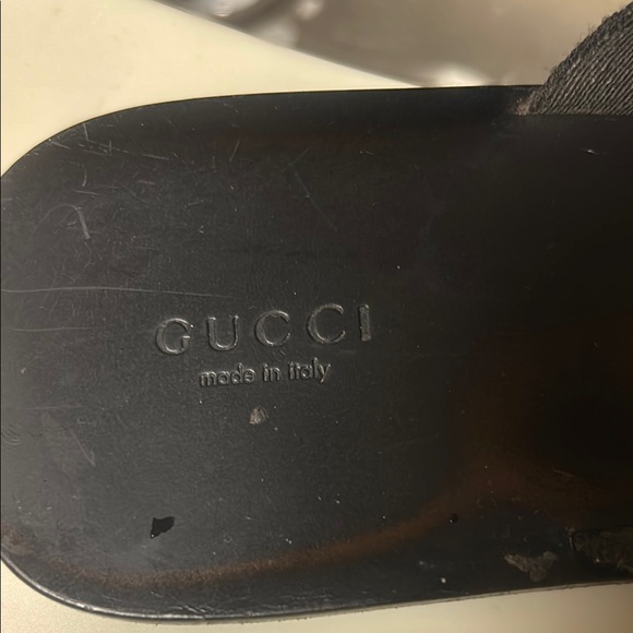 Gucci Black Leather Sandals - Picture 3 of 4